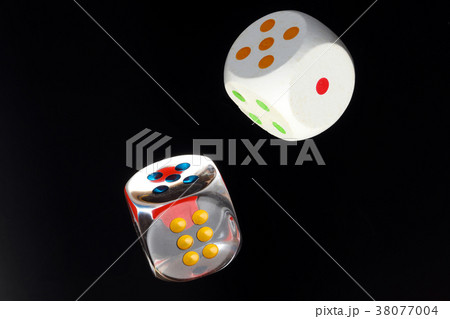 Colorful playing gaming dice 38077004