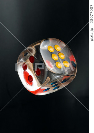 Colorful playing gaming dice Colorful playing gaming dice 38077007