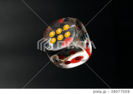 Colorful playing gaming dice Colorful playing gaming dice 38077008