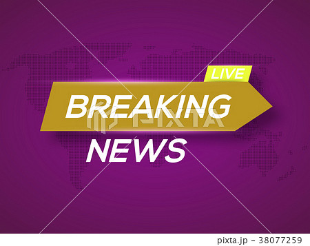 Breaking news. World news with map backgorund 38077259