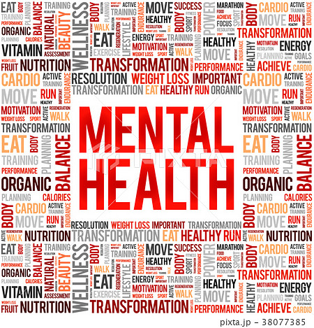 Mental Health Word Cloud Collageのイラスト素材 [38077385] - PIXTA