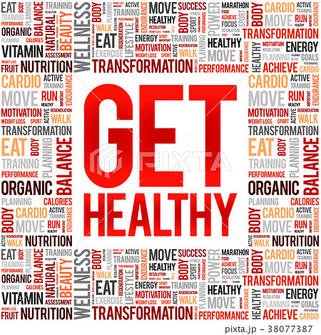 Get Healthy word cloud collage 38077387