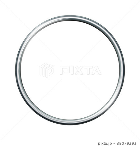 Silver metal ring isolated on white background. 38079293