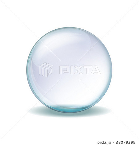 Realistic transparent glass sphere illustration 38079299
