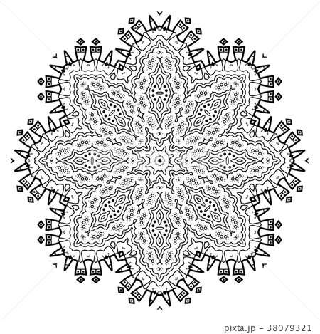 Flower Mandala. Vintage decorative elements. 38079321