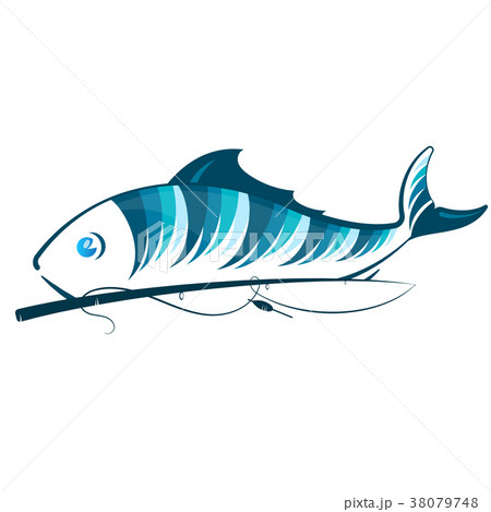 Fish and fishing rod Fish and fishing rod 38079748