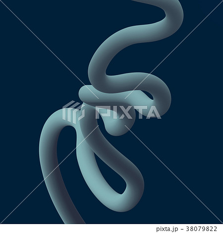 Abstract fluid line. Gradient flow design. Vector 38079822