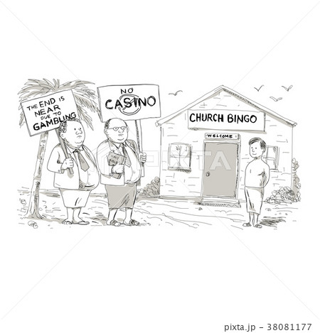 Samoan Church Preacher Protesting Cartoon 38081177