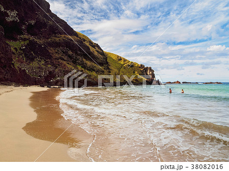 Landscape of Ovahe on Easter Island, Chile 38082016