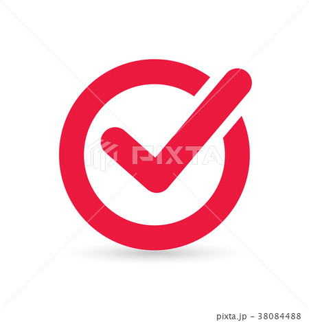 Red round checkbox icon 38084488