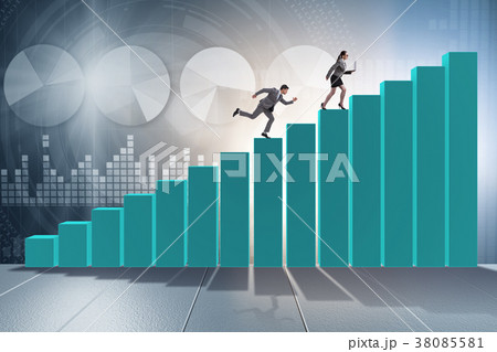 Chasing business people in competition concept 38085581