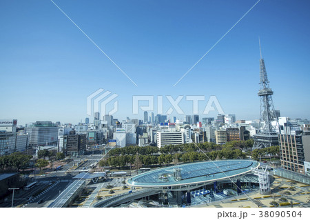 名古屋都市風景・オアシス21とテレビ塔 38090504