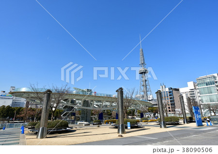 名古屋都市風景・オアシス21とテレビ塔 名古屋都市風景・オアシス21とテレビ塔 38090506