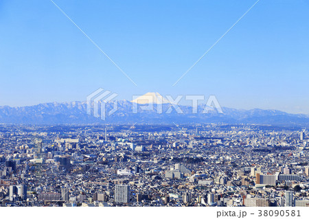 富士山と東京 38090581