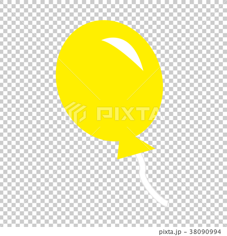 黄色い風船のイラスト素材