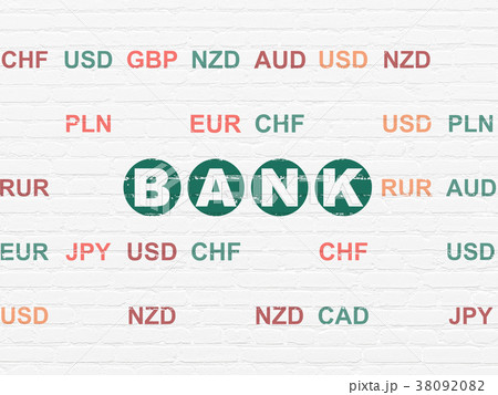 Banking concept: Bank on wall background Banking concept: Bank on wall background 38092082