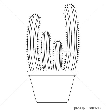 Abstract cute cactus 38092128