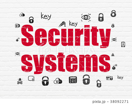 Safety concept: Security Systems on wall Safety concept: Security Systems on wall 38092271