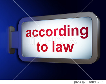 Law concept: According To Law on billboard 38093253