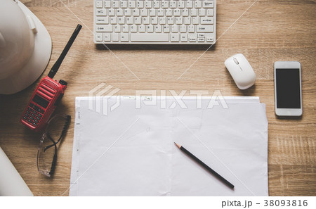 Engineering tools on work table  38093816