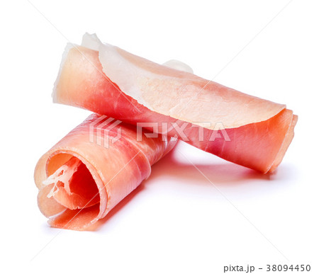 Italian prosciutto crudo or spanish jamon. Raw ham Italian prosciutto crudo or spanish jamon. Raw ham 38094450