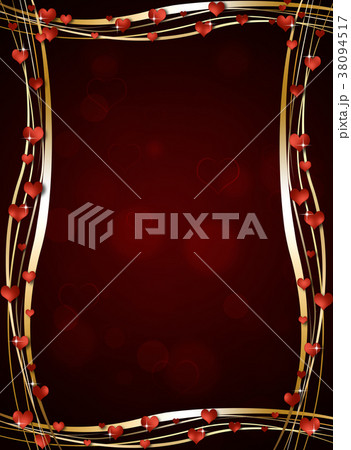 Golden Decoration On red Background Golden Decoration On red Background 38094517