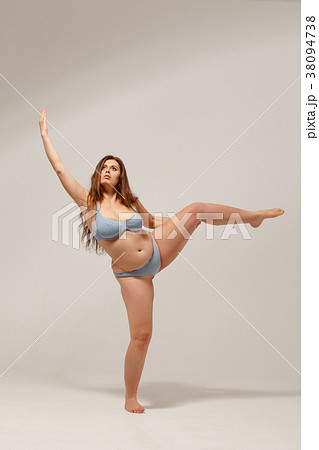 Plus size fashion model in underwear 38094738