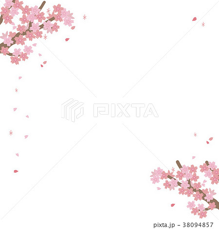 桜 フレーム イラストのイラスト素材 38094857 Pixta