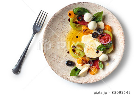 Salad with Italian mozzarella. Salad with Italian mozzarella. 38095545