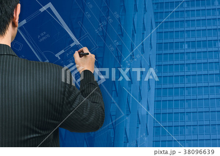 Business man or Architecture Drawing City 38096639