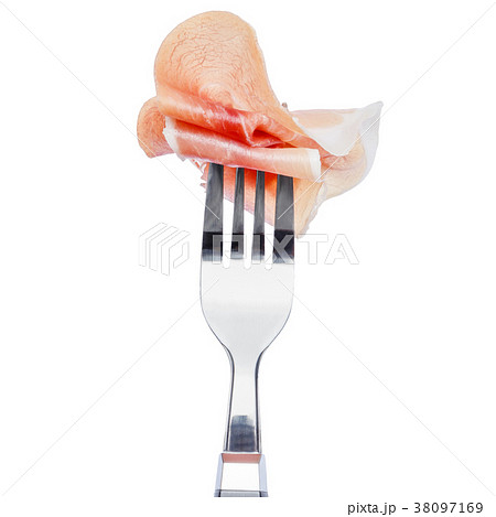 Italian prosciutto crudo or spanish jamon. Raw ham Italian prosciutto crudo or spanish jamon. Raw ham 38097169