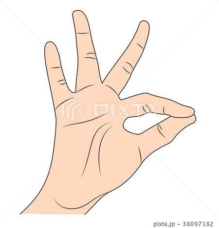 Human showing okay hand gesture. 38097182