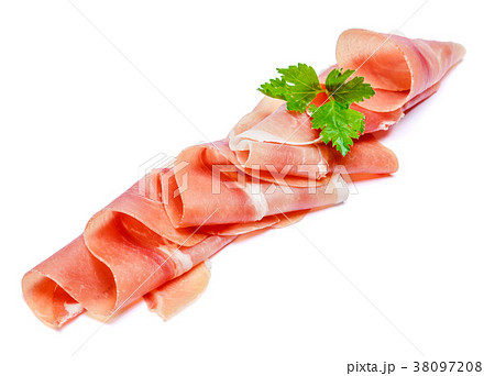 Italian prosciutto crudo or spanish jamon. Raw ham 38097208
