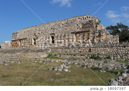 世界遺産　カバー遺跡　マヤ遺跡　メキシコ 38097397