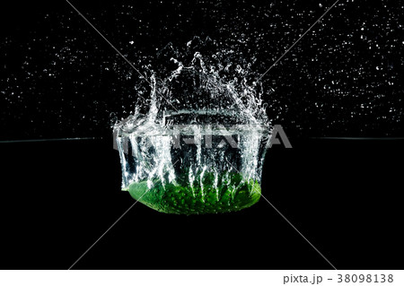 cucumber in water with splash cucumber in water with splash 38098138