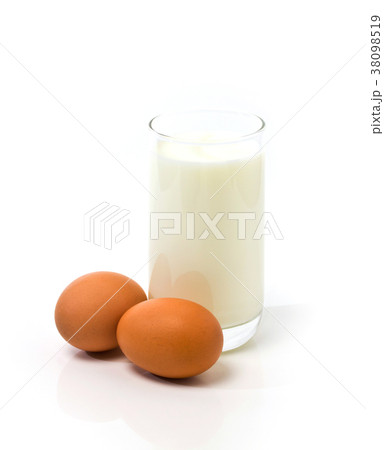milk with egg, food and drink healthy breakfast milk with egg, food and drink healthy breakfast 38098519