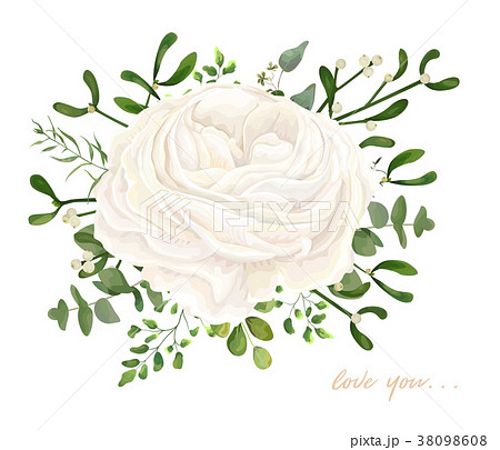Vector floral bouquet design with white flower Vector floral bouquet design with white flower 38098608