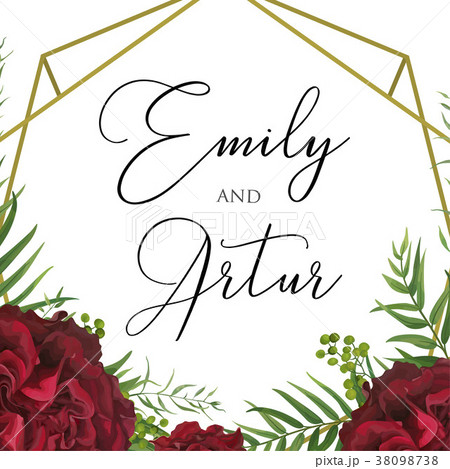 Wedding floral watercolor invite save date card Wedding floral watercolor invite save date card 38098738