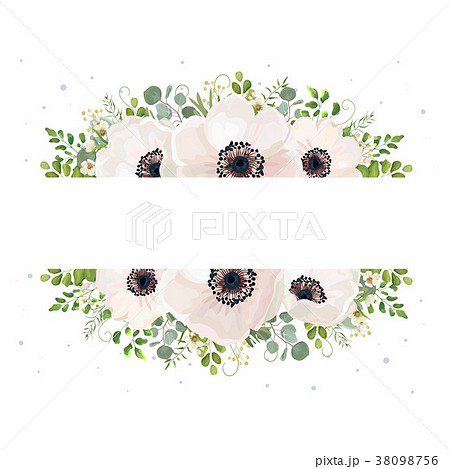 Vector floral card watercolor design with flowers 38098756