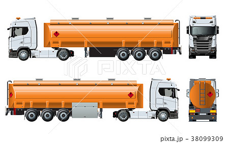 Vector realistic tunker truck template 38099309