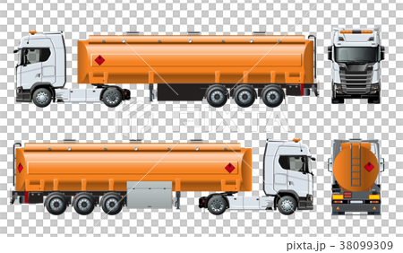 Vector realistic tunker truck template 38099309
