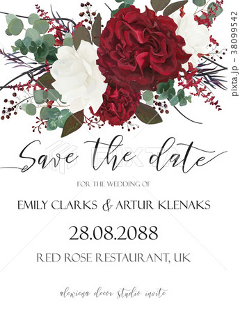 Wedding floral save the date, invite, card design Wedding floral save the date, invite, card design 38099542