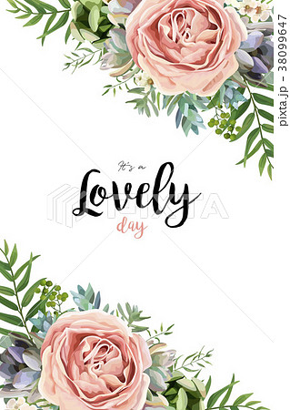 Vector floral seamless pattern bouquet design 38099647