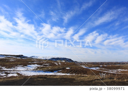 雄大な景色のアイスランドの写真素材