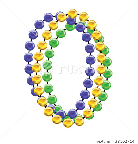 Mardi gras colorful beads, Fat tusday vector 38102714