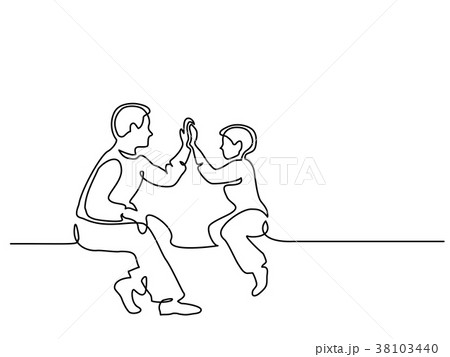 Father and son sitting together 38103440