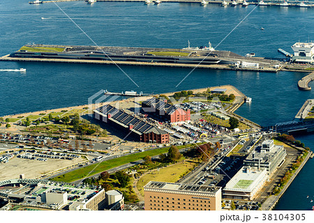 横浜赤レンガ倉庫 空撮 横浜赤レンガ倉庫 空撮 38104305