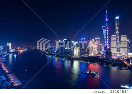 中国・上海の夜景 中国・上海の夜景 38104654