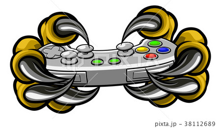 Monster Gamer Claws Holding Games Controller Monster Gamer Claws Holding Games Controller 38112689