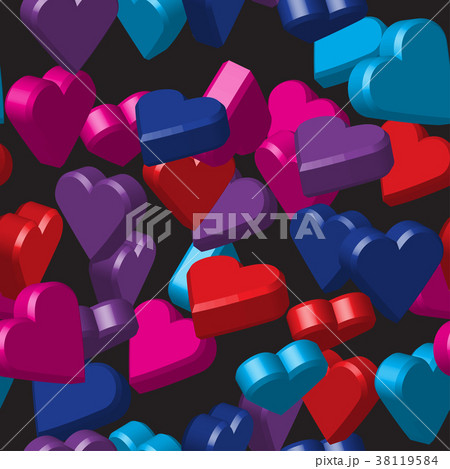 Color Hearts Seamless Pattern Color Hearts Seamless Pattern 38119584